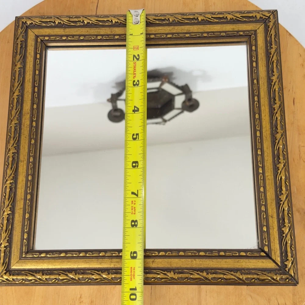 Vintage Set Gold Gilt Mirrors Wood Framed Ornate French Style Mirror Wall Decor